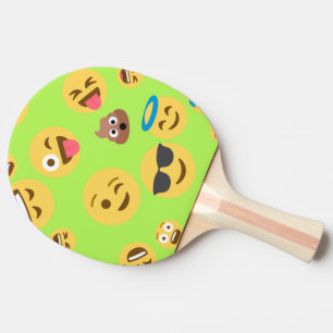 Funny Emoji Pattern (green) Ping Pong Paddle