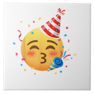 Funny Emoticon Party Ceramic Tile