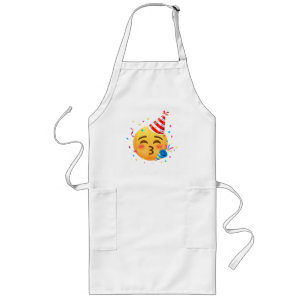 Funny Emoticon Party Long Apron