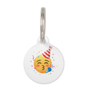 Funny Emoticon Party Pet Tag