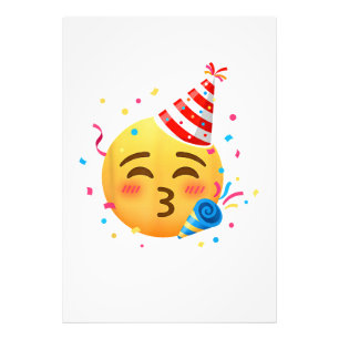 Funny Emoticon Party Photo Print