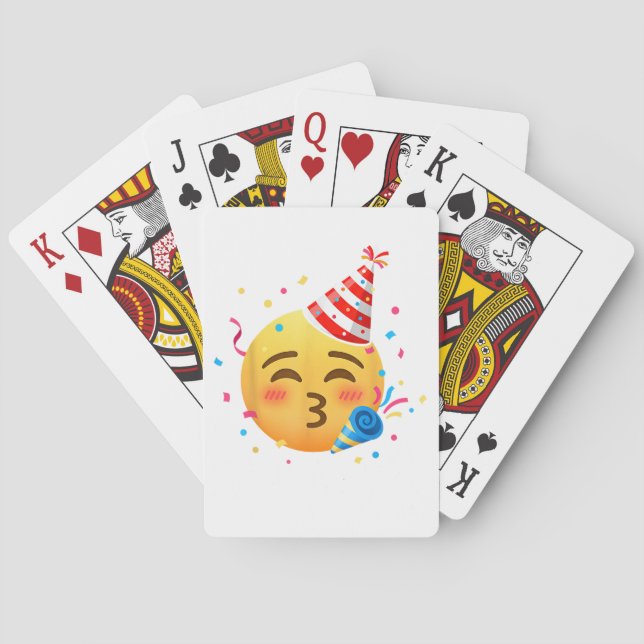 Funny Emoticon Party Playing Cards (Back)