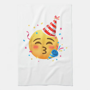 Funny Emoticon Party Tea Towel
