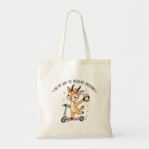 Funny Emotional Regulation Gazelle with Coffee Tote Bag