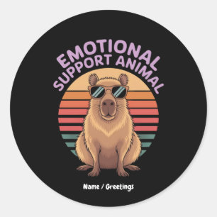 Funny Emotional Support Animal Capybara Sticker
