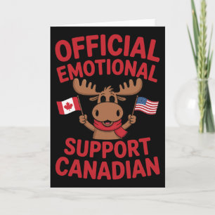 Funny Emotional Support Canadian Hockey Player Coa Card