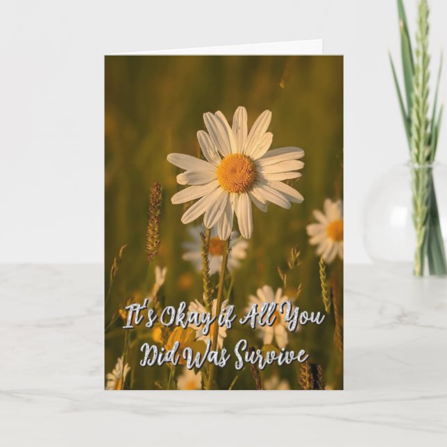 Funny Emotional Support Daisy Card (Front)