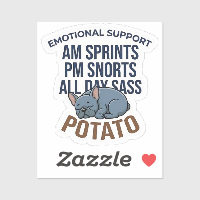 Funny Emotional Support Potato French Bulldog Gift (Sheet)