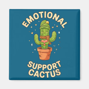 Funny Emotional Suprt Cactus Kawaii Succulent Plan Magnet