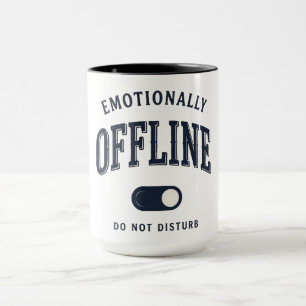 Funny Emotionally Offline Toggle Switch  Mug