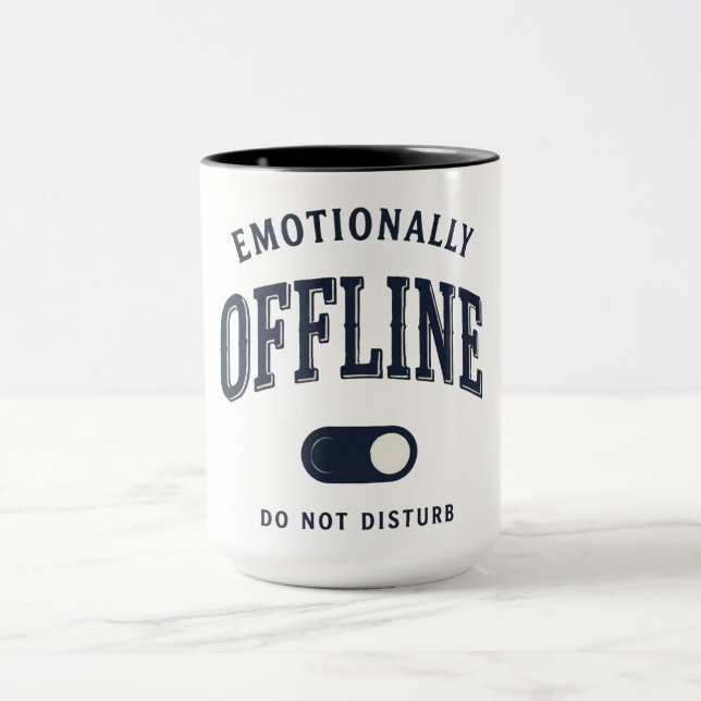 Funny Emotionally Offline Toggle Switch  Mug (Center)