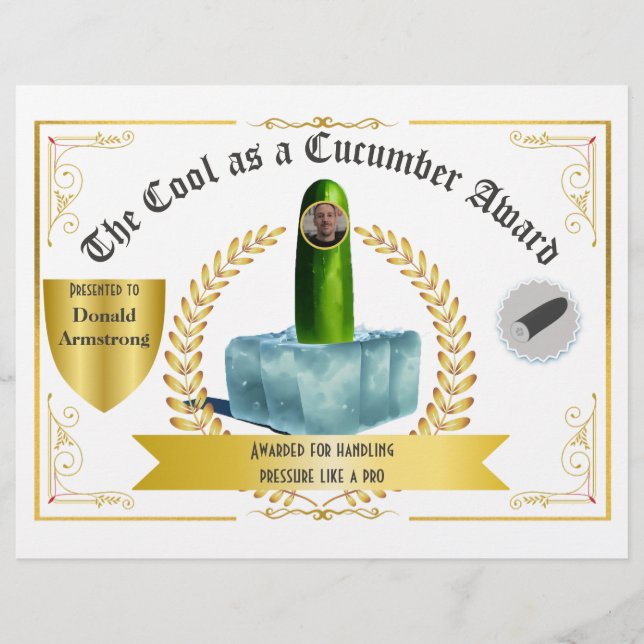 Funny Employee Appreciation - Cool as a Cucumber (Front)