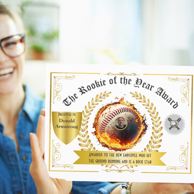 Funny Employee Appreciation - Rookie of the Year (Funny employee appreciation awards lift morale and motivate people. )