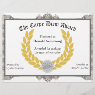 Funny Employee Award - Carpe Diem