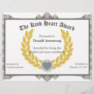 Funny Employee Award - Kind Heart