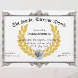 Funny Employee Award - Social Director