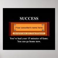 Funny Employee of the Month Your Name Plate