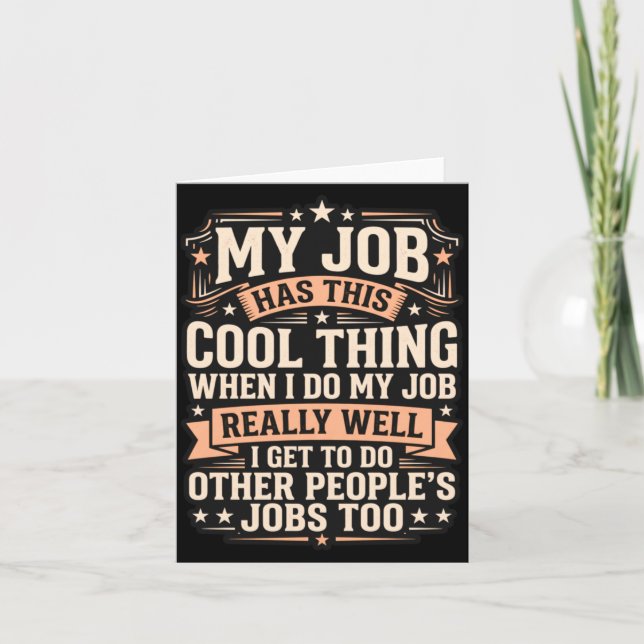 Funny Employee Sarcasm Multitasking Workplace Card (Front)