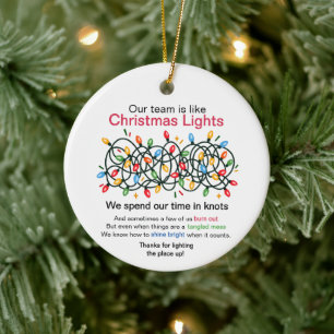 Funny Employee Team Appreciation Boss Manager Work Ceramic Ornament