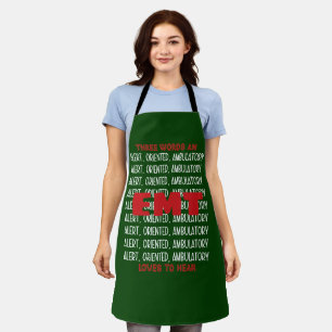 Funny EMT Alert Custom CNA/LPN/MD/PA/RN/RT/NP Apron