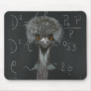 Funny Emu Einstein Mouse Pad