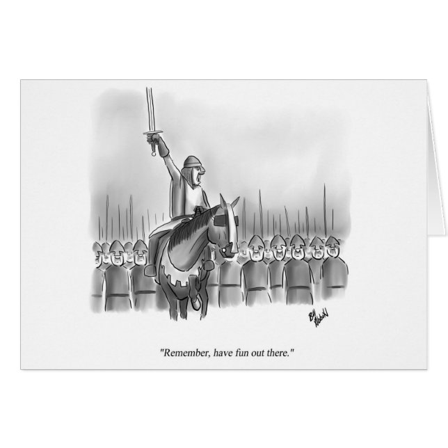 Funny Encouragement Humour Greeting Card (Front Horizontal)