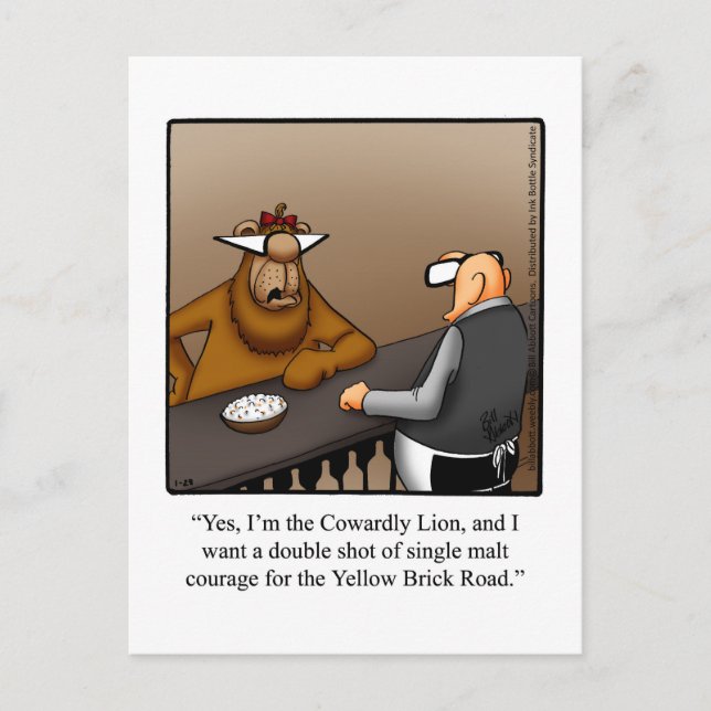 Funny Encouragement Humour Postcard (Front)