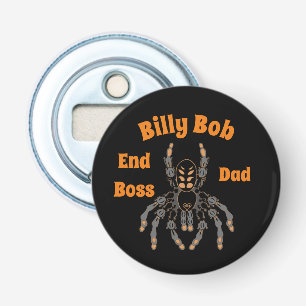Funny End Boss Dad Suntiger Tarantula Name Tag Gol Bottle Opener