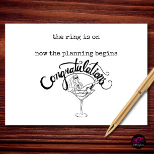 Funny Engagement Planning Begins Congratulations Card