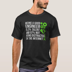 Funny Engineer Art Men Women Mechanical Engineerin T-Shirt