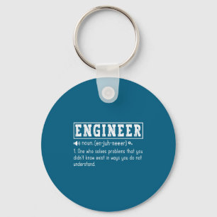 Funny Engineer Definition Engineering Problem Solv Key Ring