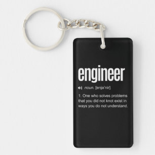 Funny Engineer Definition Key Ring