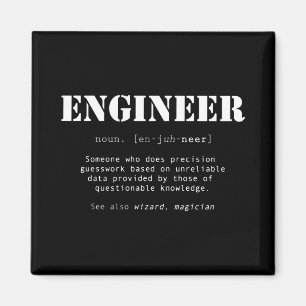 Funny Engineer Dictionary Definition Magnet