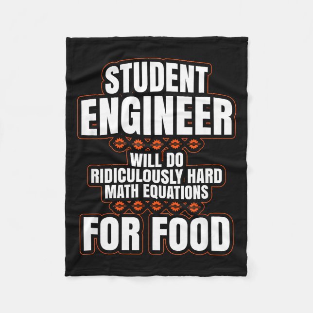 Funny Engineer Engineering College Student S  Fleece Blanket (Front)