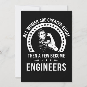 Funny Engineer For All Women Are Created Equal Holiday Card