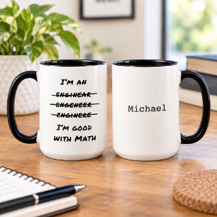 Funny Engineer Math Lover Engineering Typo Humour Mug