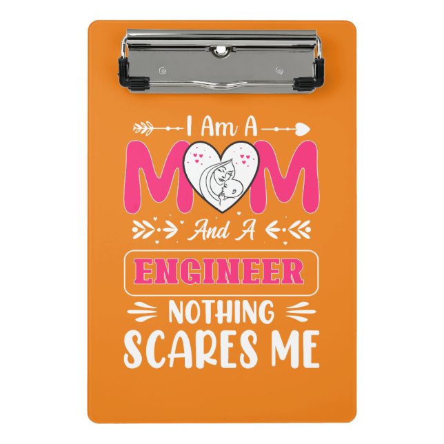 Funny Engineer Mum, Engineer Mum Mini Clipboard (Front)