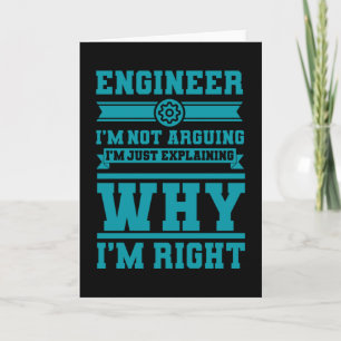 Funny Engineer Quotes Engineering Saying Card