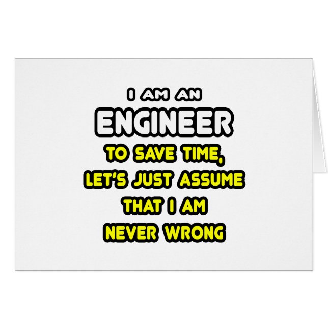 Funny Engineer T-Shirts and Gifts (Front Horizontal)
