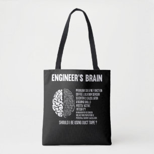 Funny Engineering Humour Brain Engineer Joke Tote Bag