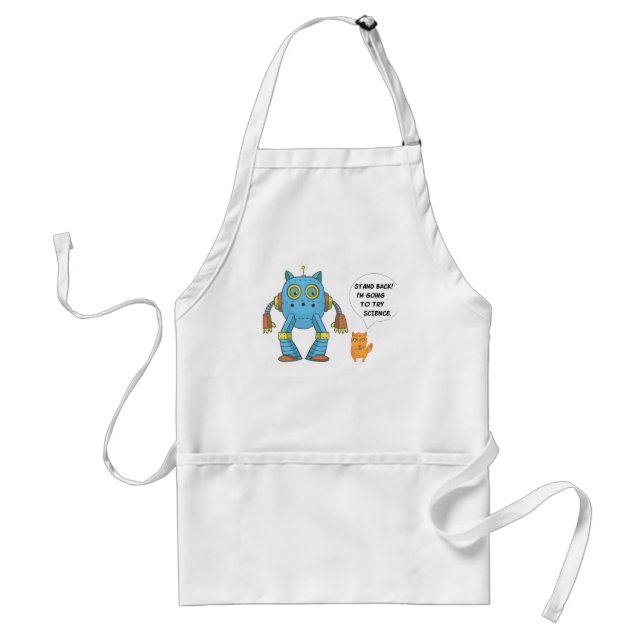 Funny Engineering Science Robotics And Angry Cat Standard Apron (Front)