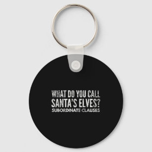 Funny Englieacher About Grammar And Christmas  Key Ring