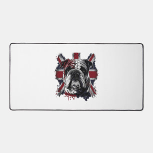 Funny English bulldog Desk Mat