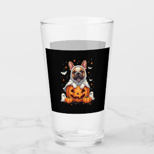 Funny English Bulldog Ghost Boo Halloween Womens M Glass