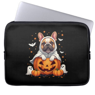 Funny English Bulldog Ghost Boo Halloween Womens M Laptop Sleeve