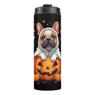 Funny English Bulldog Ghost Boo Halloween Womens M Thermal Tumbler