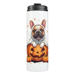 Funny English Bulldog Ghost Boo Halloween Womens M Thermal Tumbler