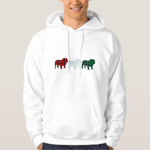 Funny English Bulldog Red Plaid Christmas Dog Love Hoodie