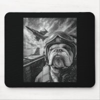 Funny English Bulldog Selfie Fighter Jet Lot Aviat