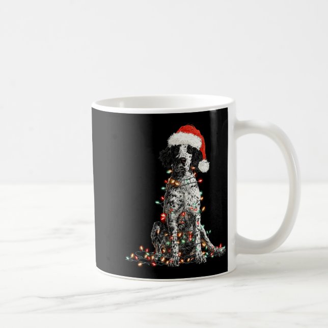 Funny English Setter Christmas Graphics Dog Lights Coffee Mug (Right)